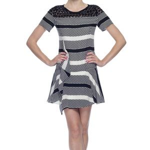 Thakoon Addition Black & White Polka Dot Dress (Size 4)